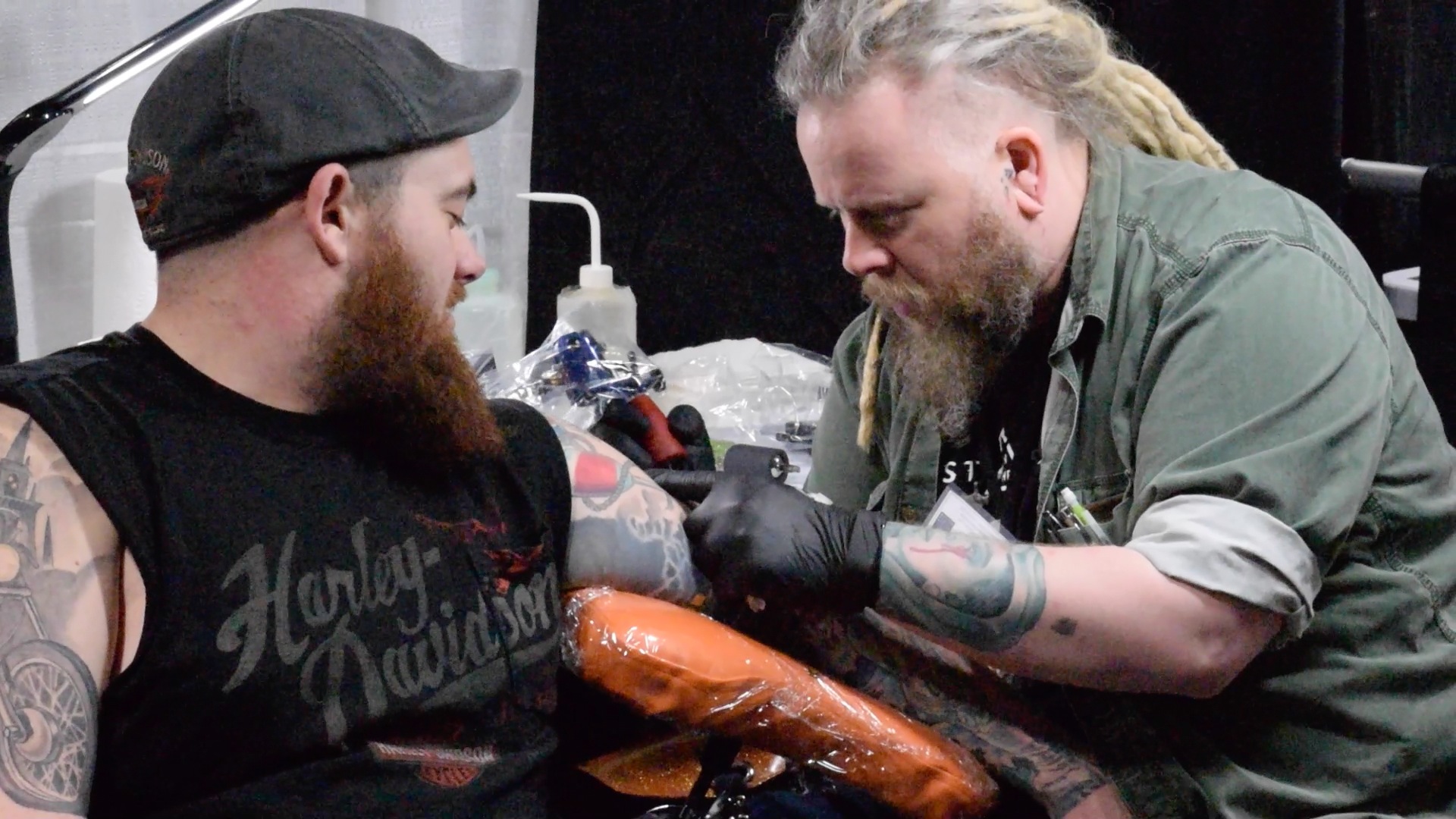 Man getting a tattoo