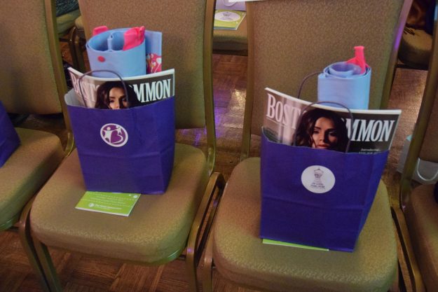 Boston Improper goodie bags on seats. Taken by Temi Adeleye.